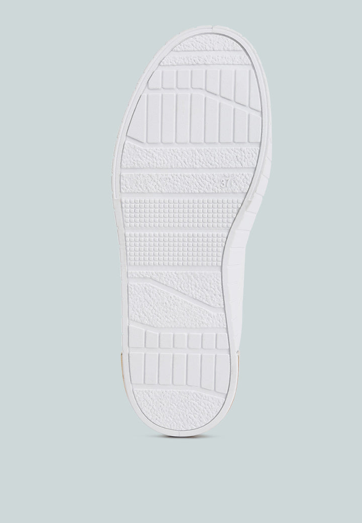 women welsh panelling detail sneakers#color_white