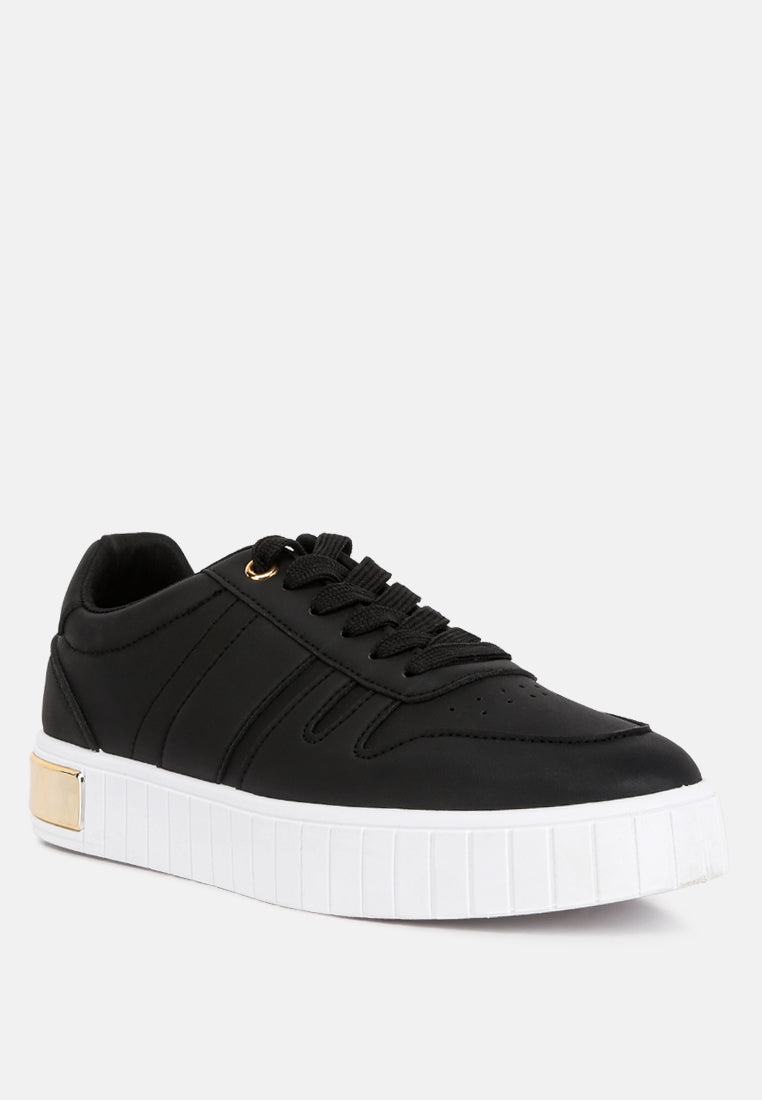 women welsh panelling detail sneakers#color_black