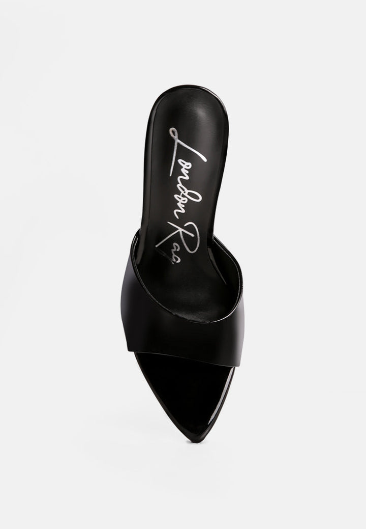 women patent pu high heel sandals#color_black