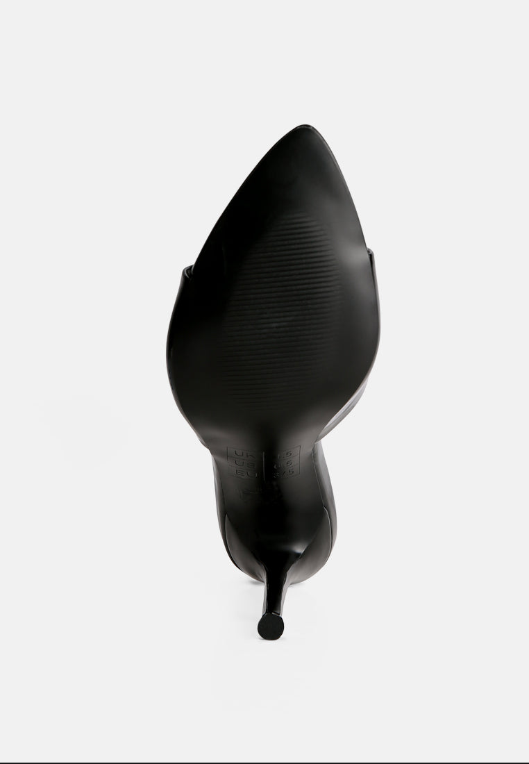 women patent pu high heel sandals#color_black