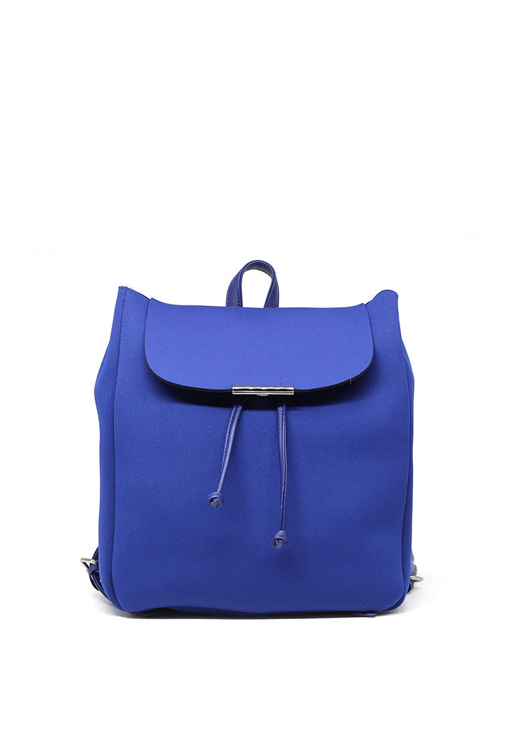 Solid Color Blue Trendy Backpack - Blue