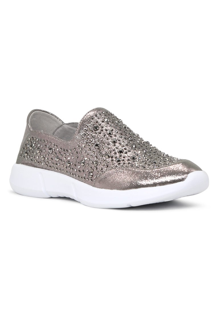 Pewter Sneakers - Silver