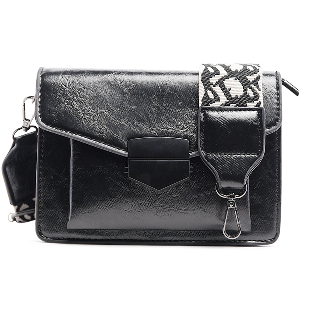 Black Crossbody Sling Bag - One Size