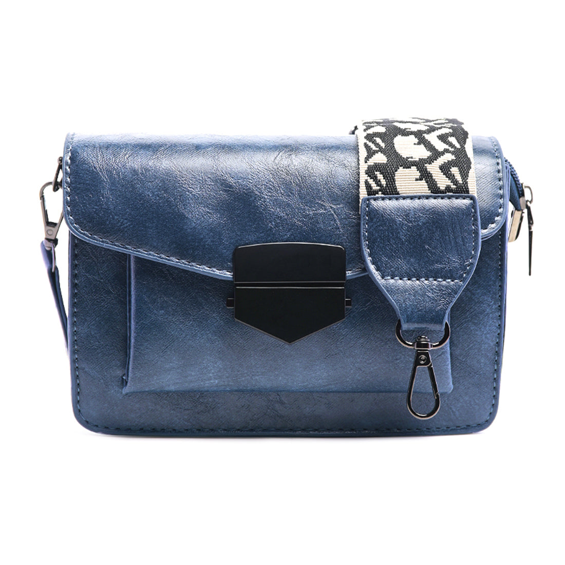 Blue Crossbody Sling Bag - One Size