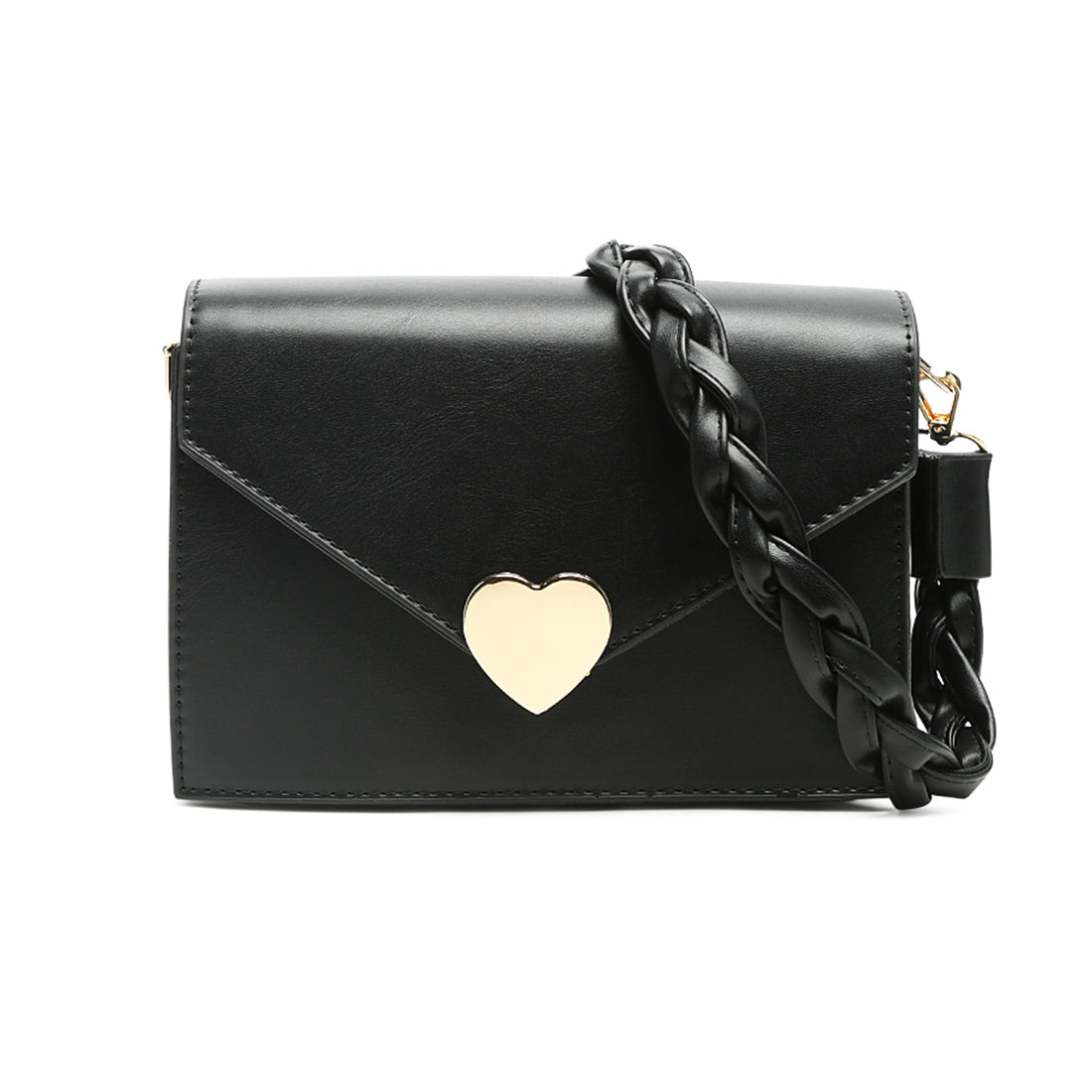 Black Envelope Sling Bag - One Size