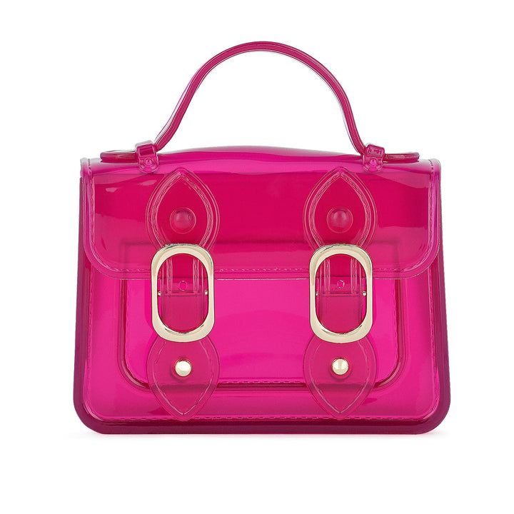 Jelly Saddle Sling Bag in Fuchsia