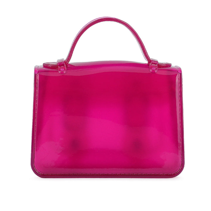 Jelly Saddle Sling Bag in Fuchsia
