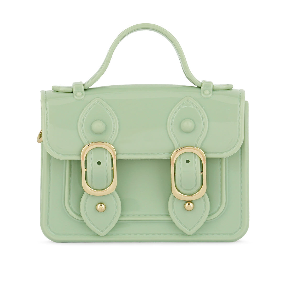 Jelly Saddle Sling Bag in Mint