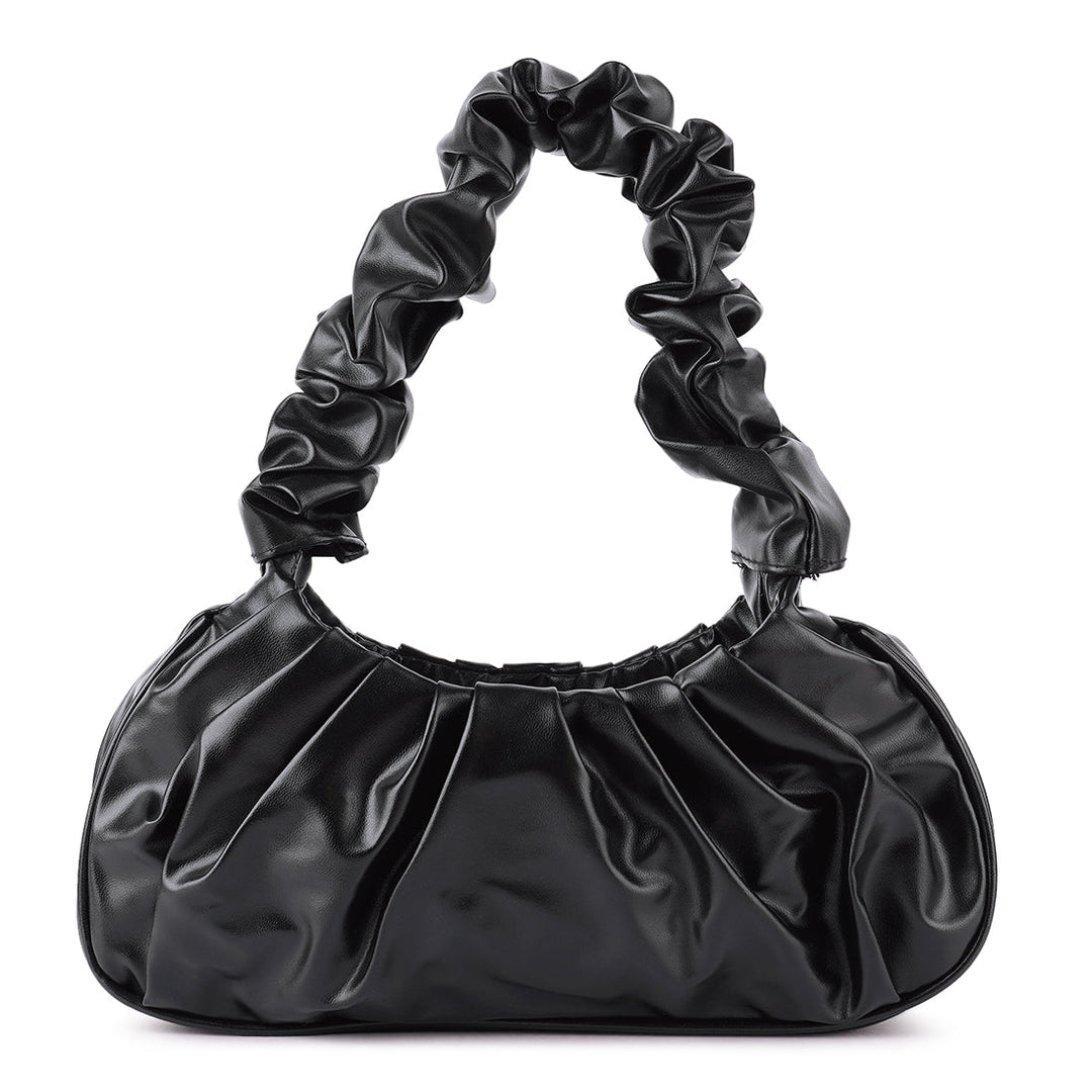 Black Handheld Hobo Bag