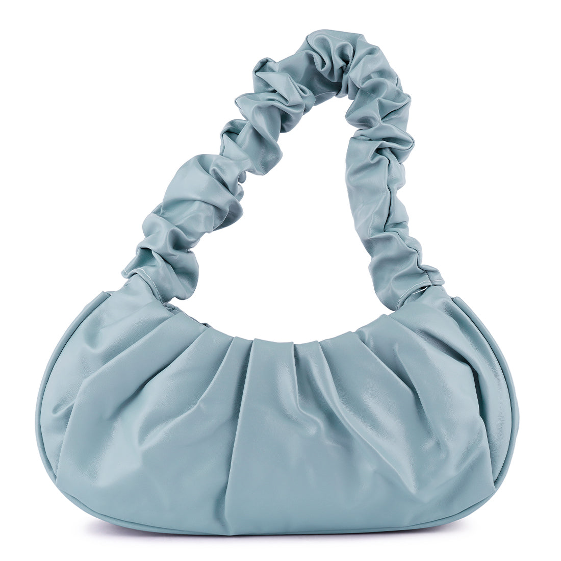 Blue Handheld Hobo Bag