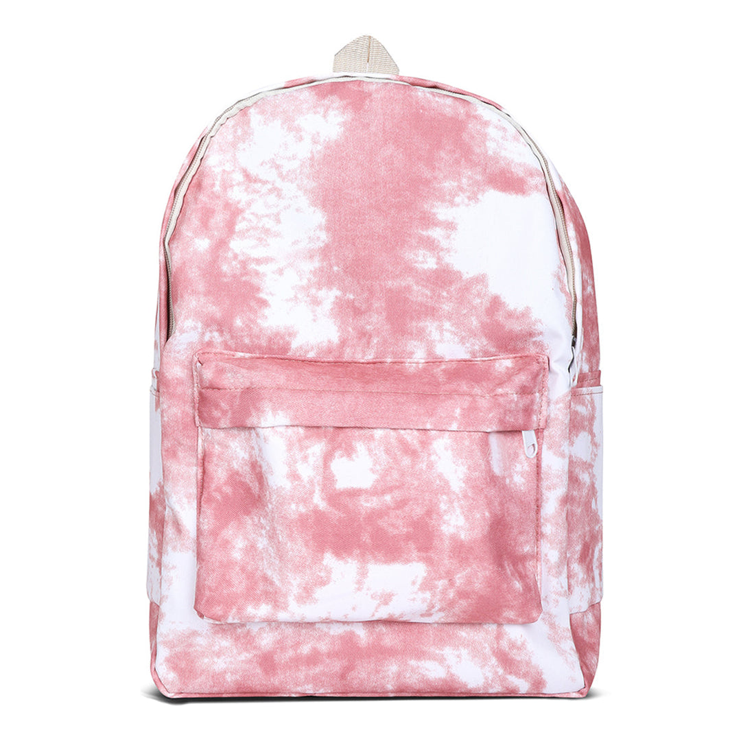 printed casual backpack#color_pink