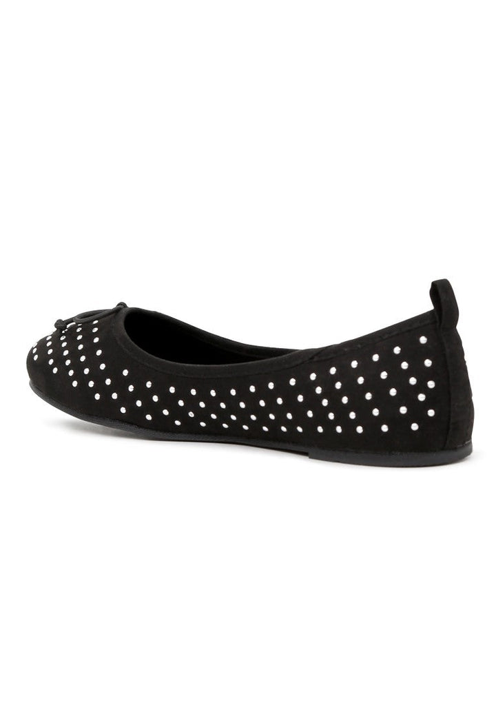 Black Velvet Ballerinas - Black