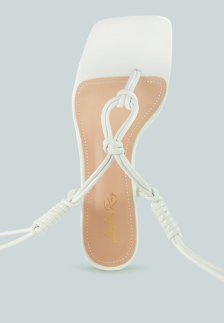 cassino thong lace up chain heel sandal#color_white