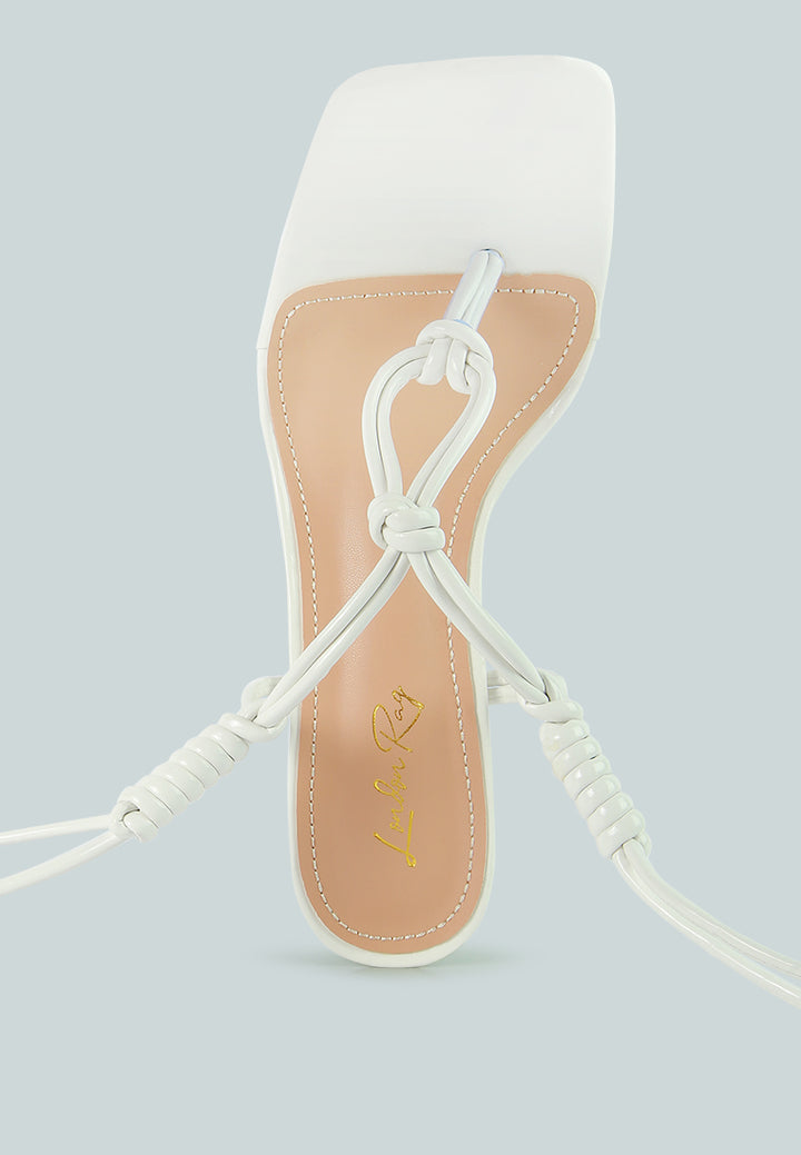 cassino thong lace up chain heel sandal#color_white
