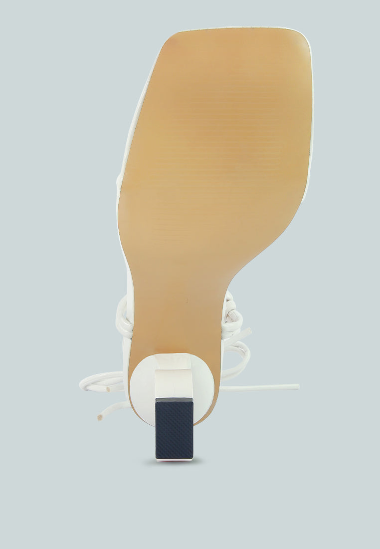 cassino thong lace up chain heel sandal#color_white