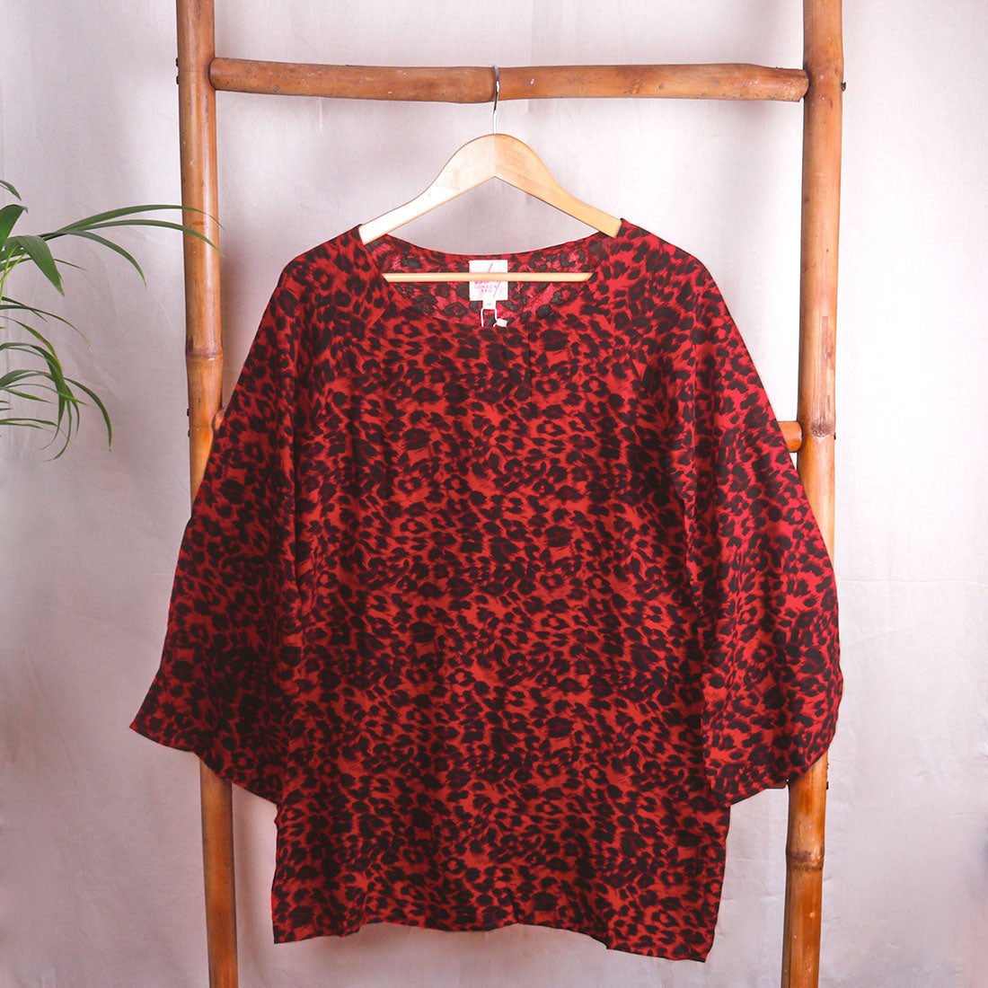 Casual Full Sleeve Printed Red Top - Red
