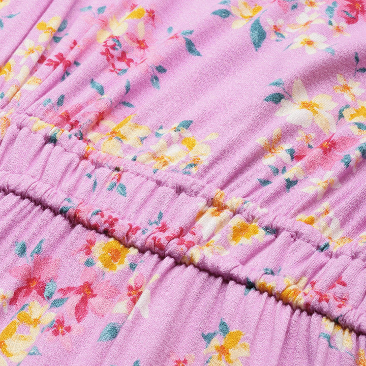 Floral Summer Maxi Dress in Magenta