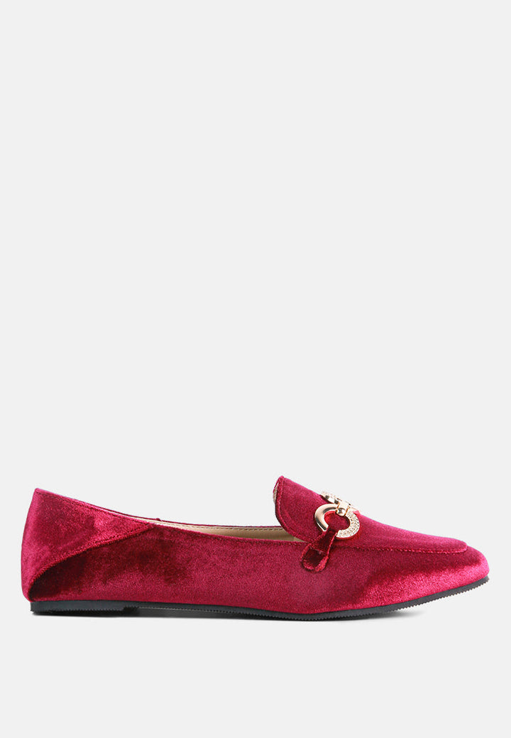 velvet metal show detail loafers by ruw#color_burgundy