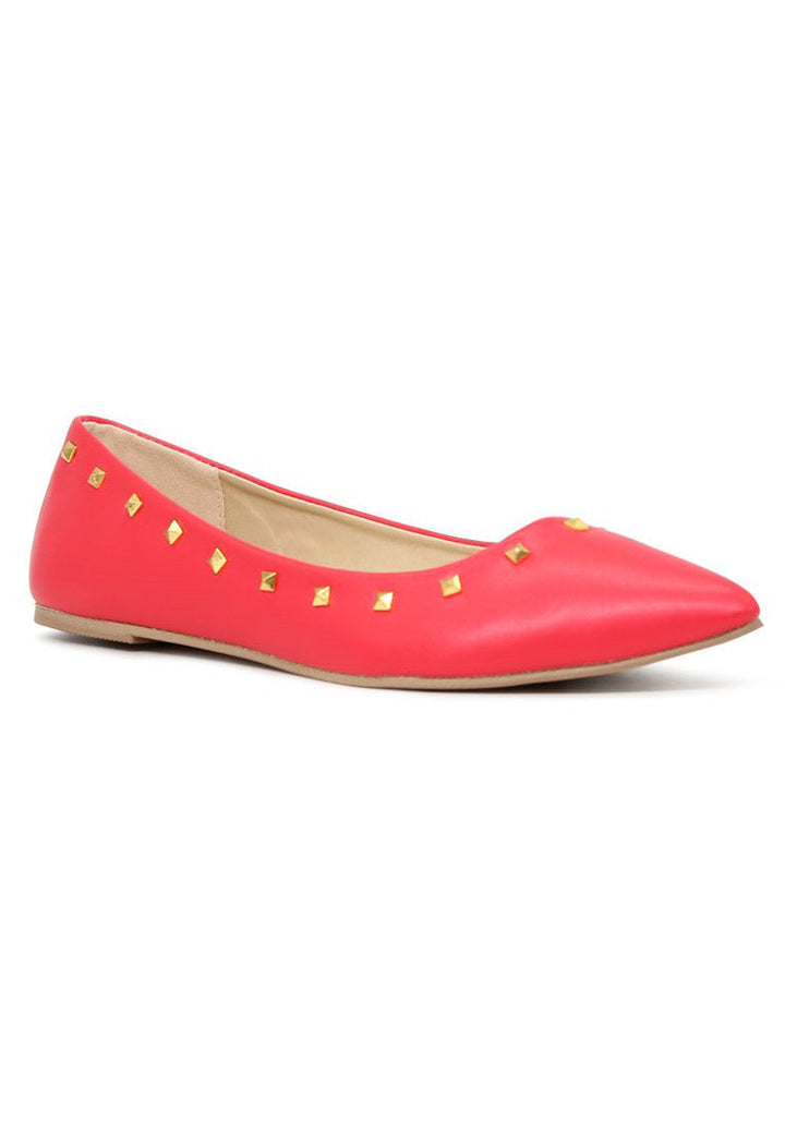 Red Fashion Ballerinas - Red