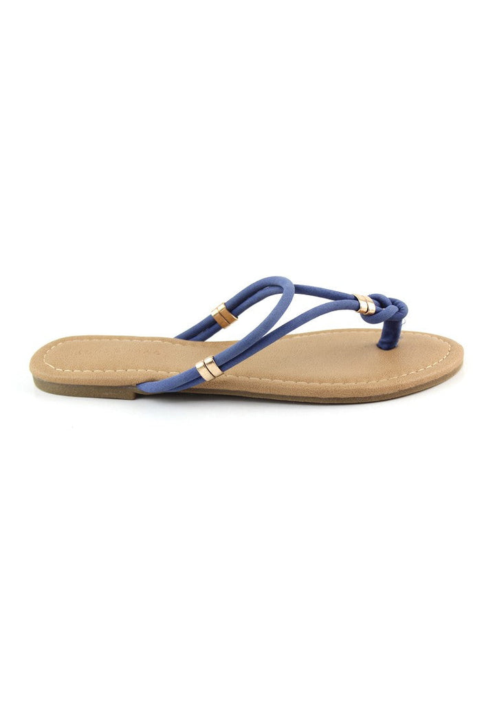 Blue Thong Flat Flip Ons - Blue