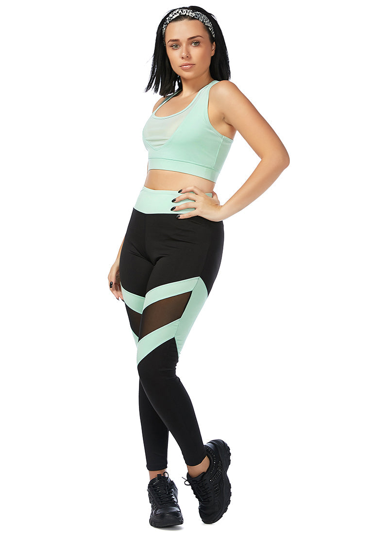 Pastel Green Yoga Leggings - Mint Green