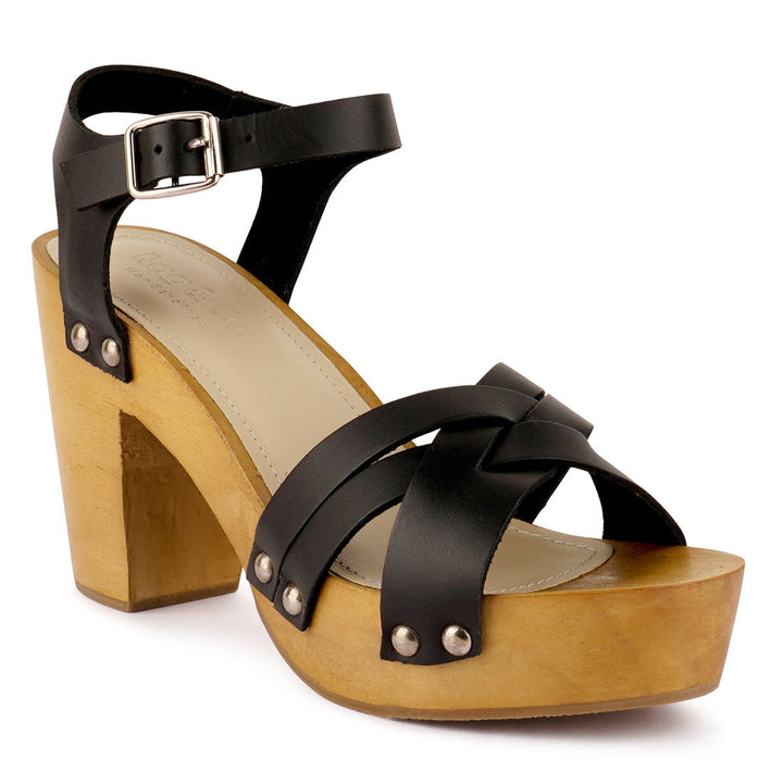 Black Ankle Strap Sandals