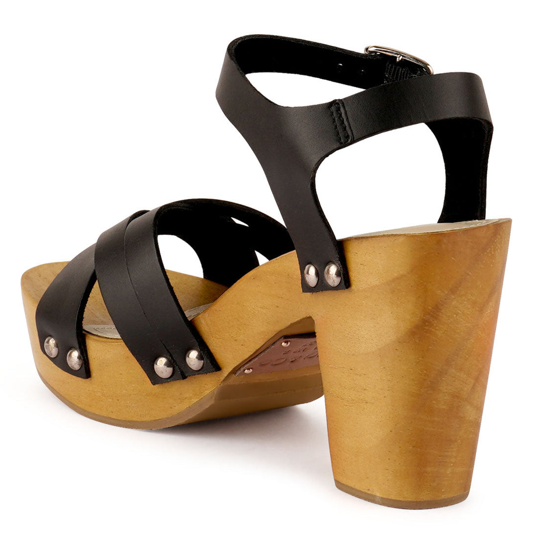 Black Ankle Strap Sandals