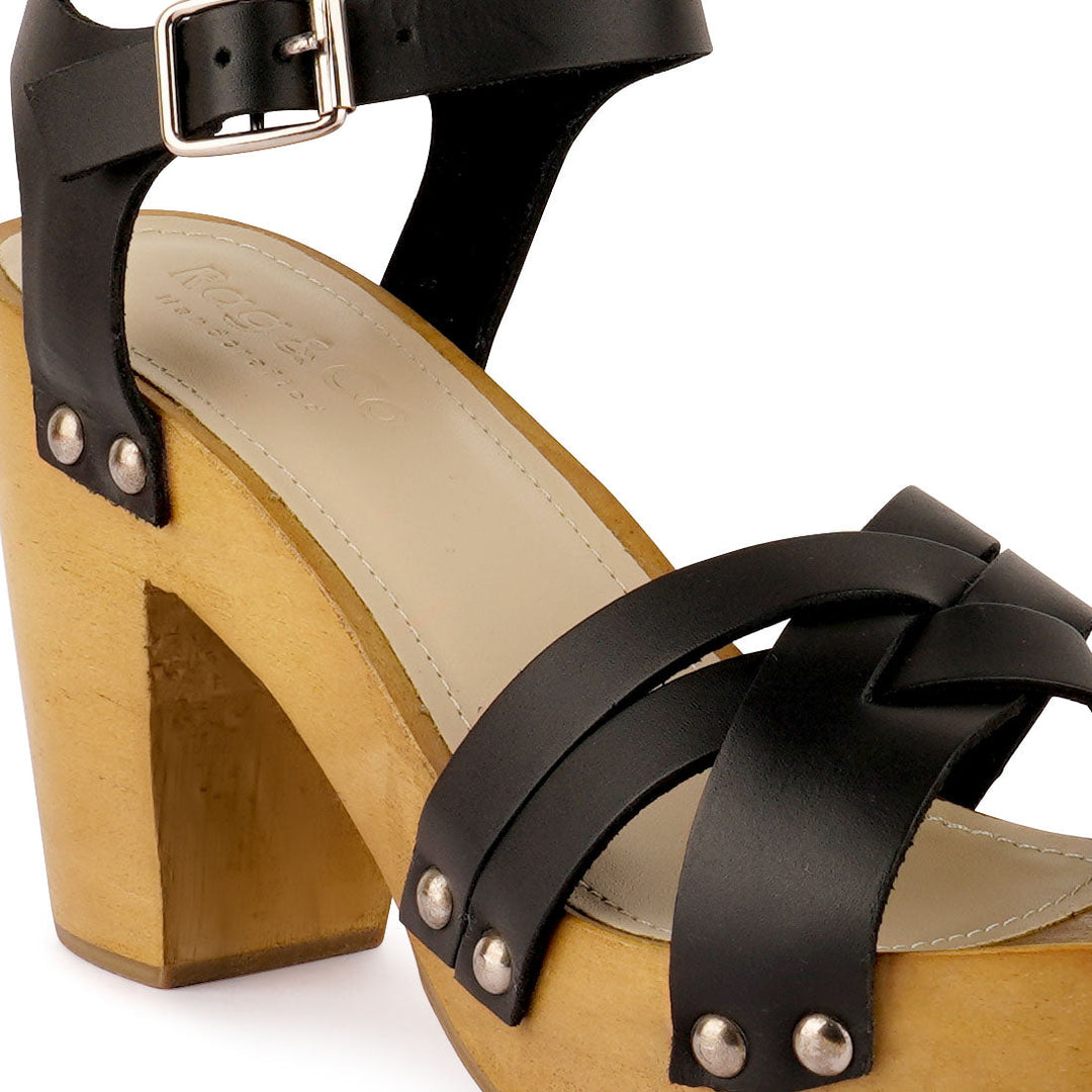 Black Ankle Strap Sandals
