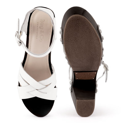 White Ankle Strap Sandal
