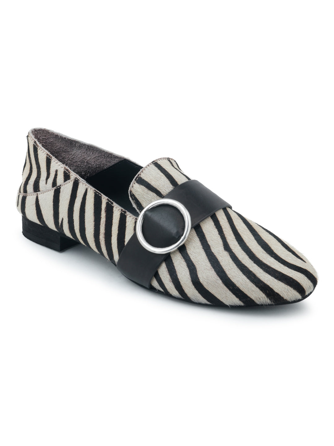 Black Printed Loafer - Black