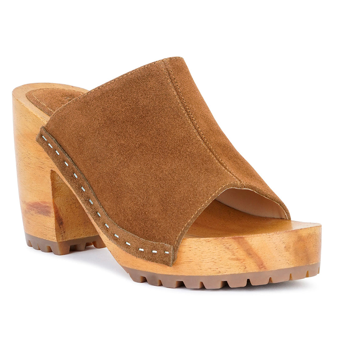 jarrah suede slide clogs#color_tan