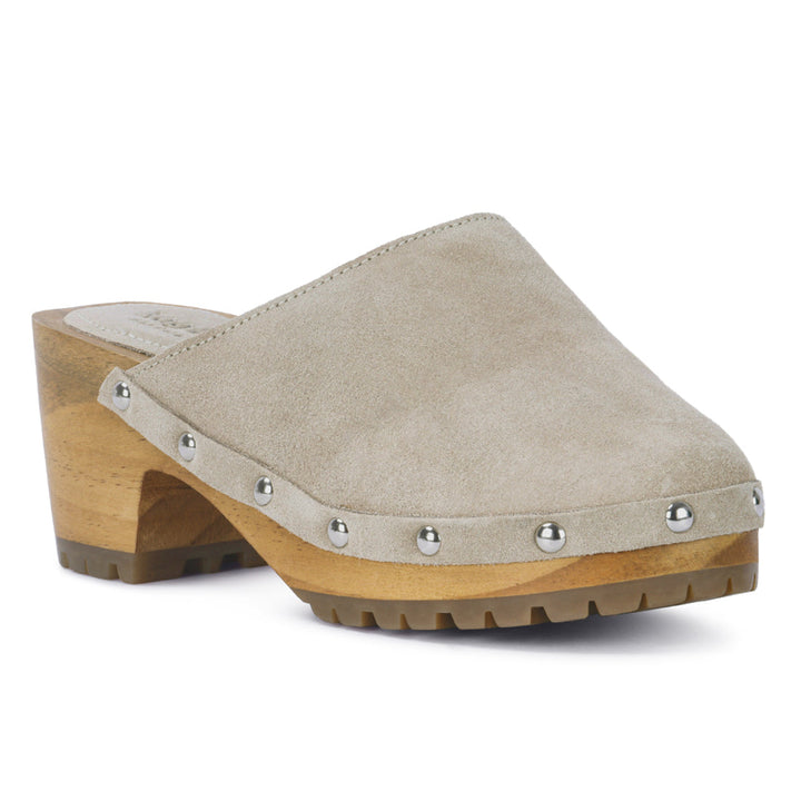 cedrus fine suede studded clogs mules#color_beige