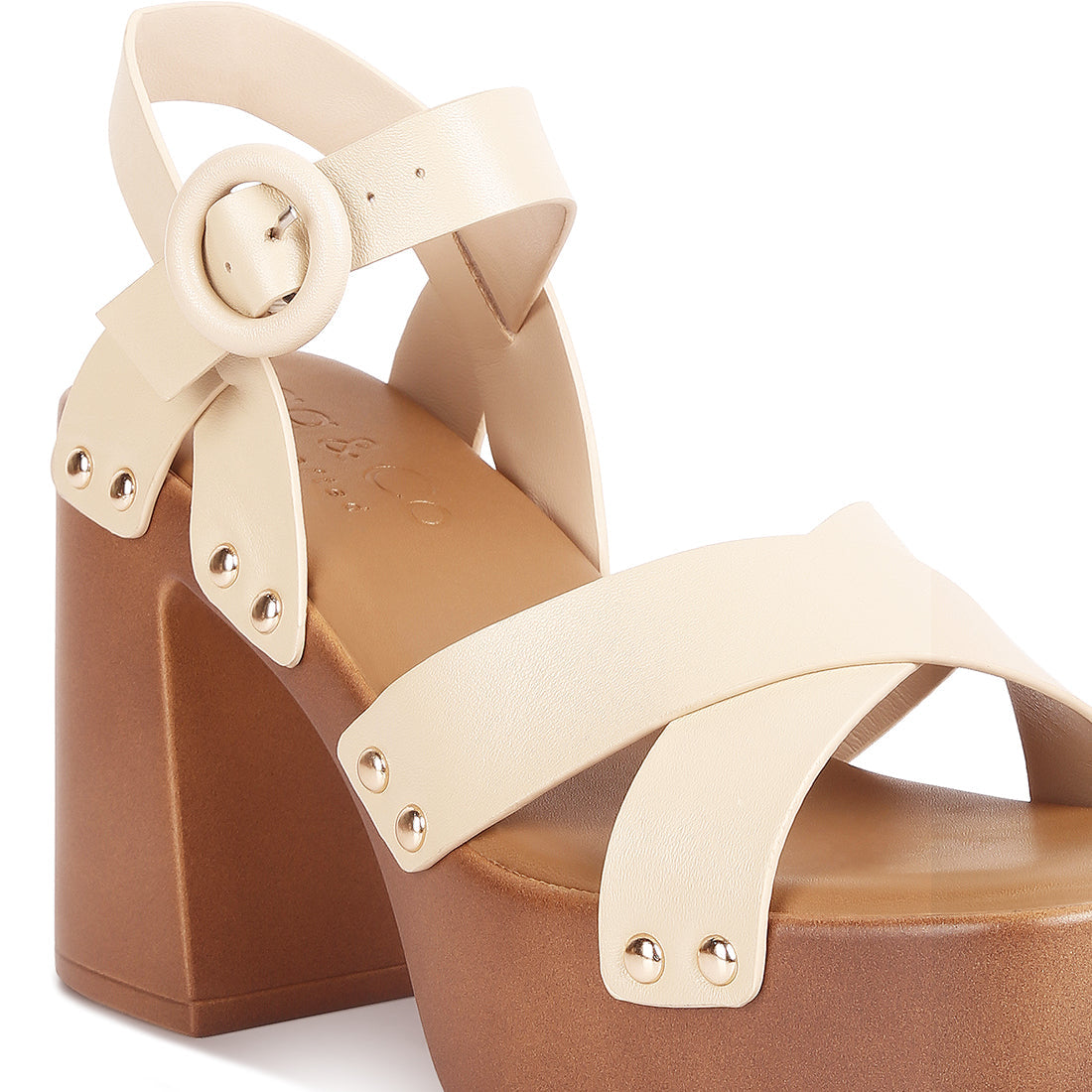 cross strap embellished heels#color_beige
