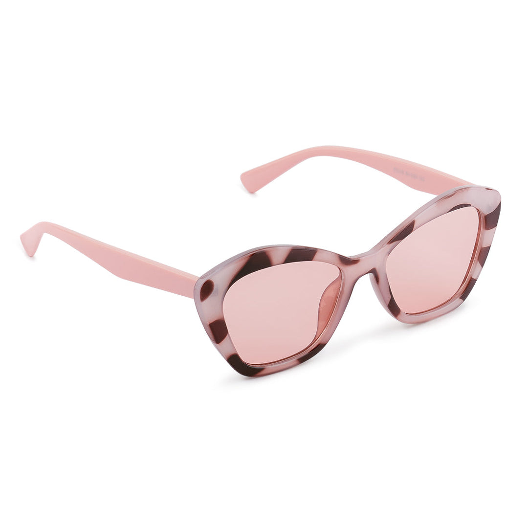 Printed Frame Butterfly Sunglasses In Pink