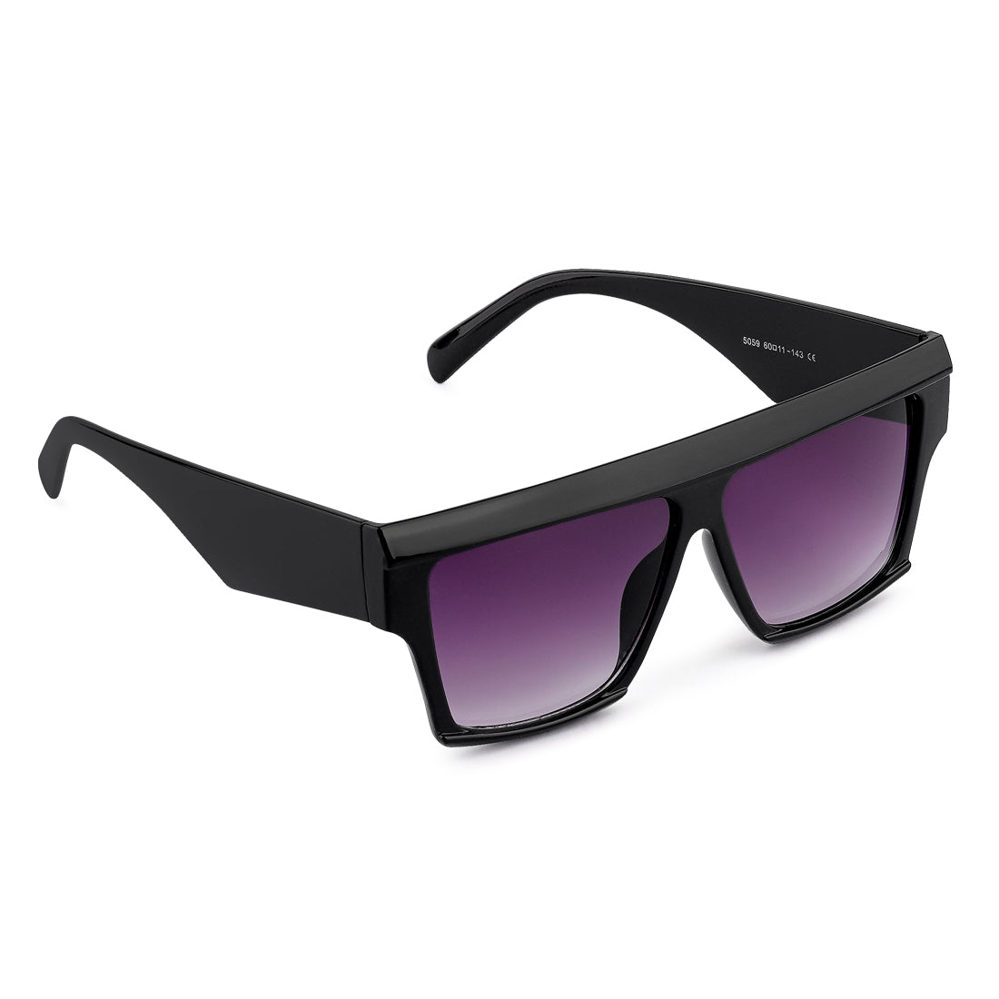 Broad Temple Wayfarer Sunglasses In Purple