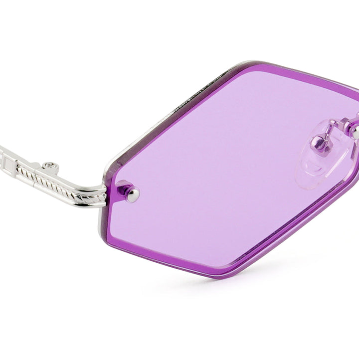 Thin Rim Rhombus Sunglasses In Purple
