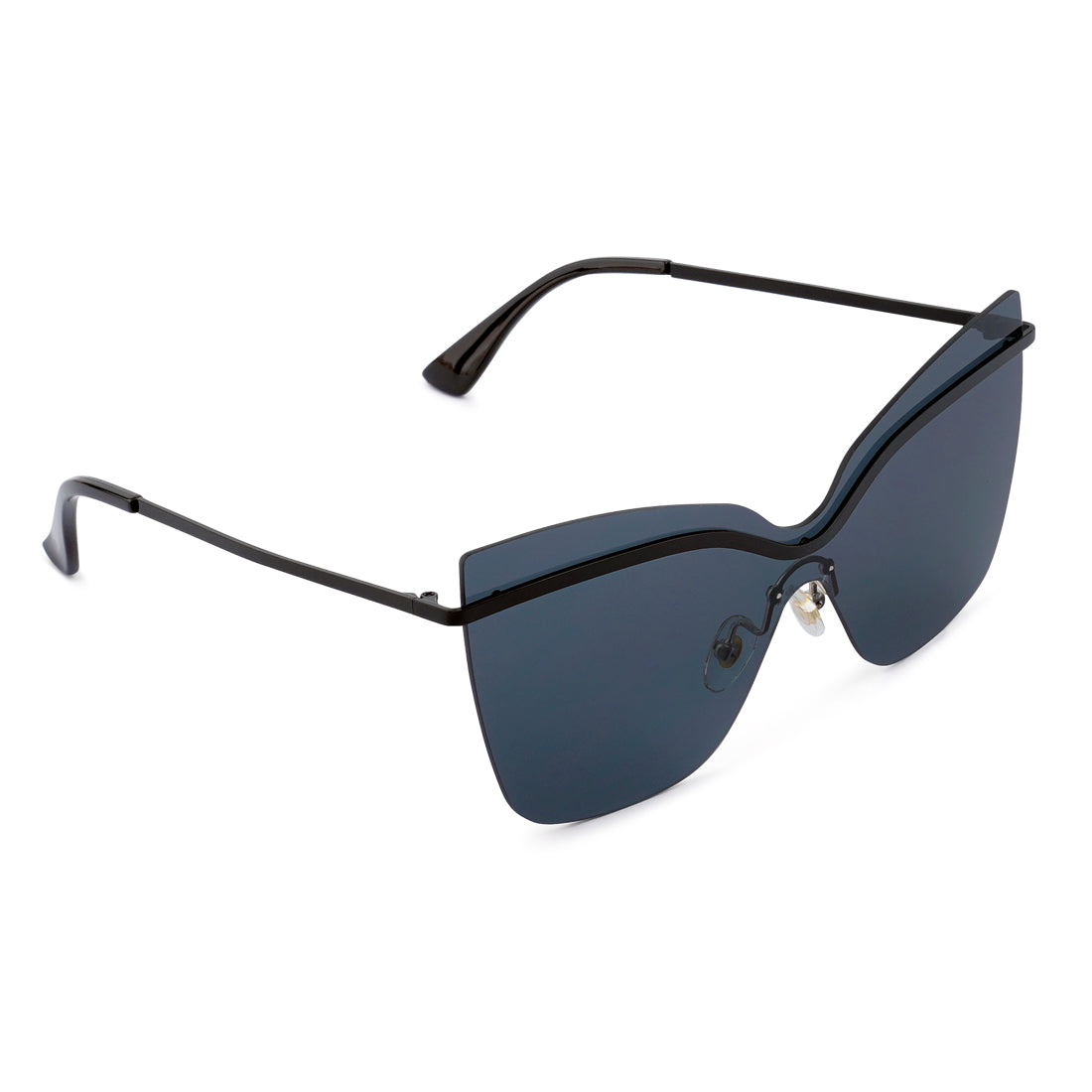 Stylized Rim Cateye Sunglasses In Black