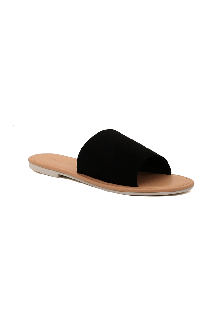 Black Flat Slip-ons - Black