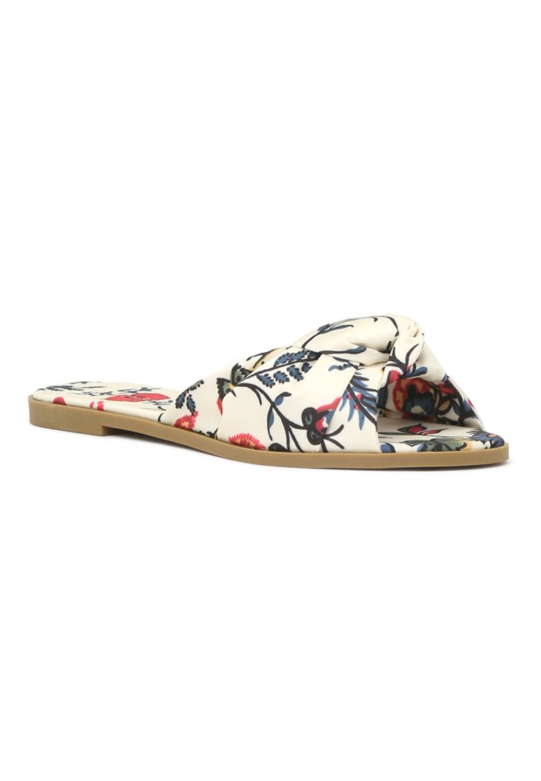 Floral Printed Knotted Sandal