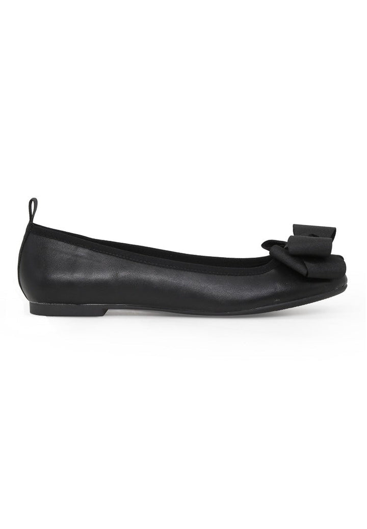 Black Flat Ballerina - Black
