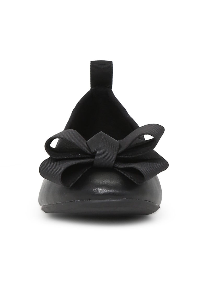 Black Flat Ballerina - Black