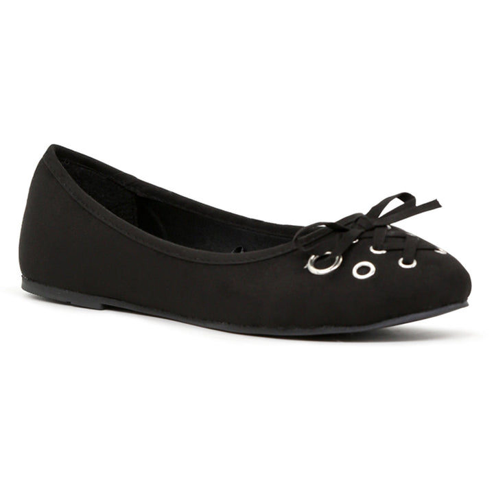 Black Velvet Ballerinas - Black