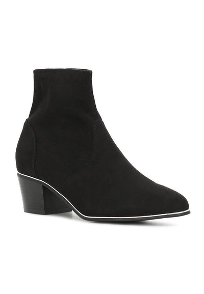 Black Mid Heel Boots