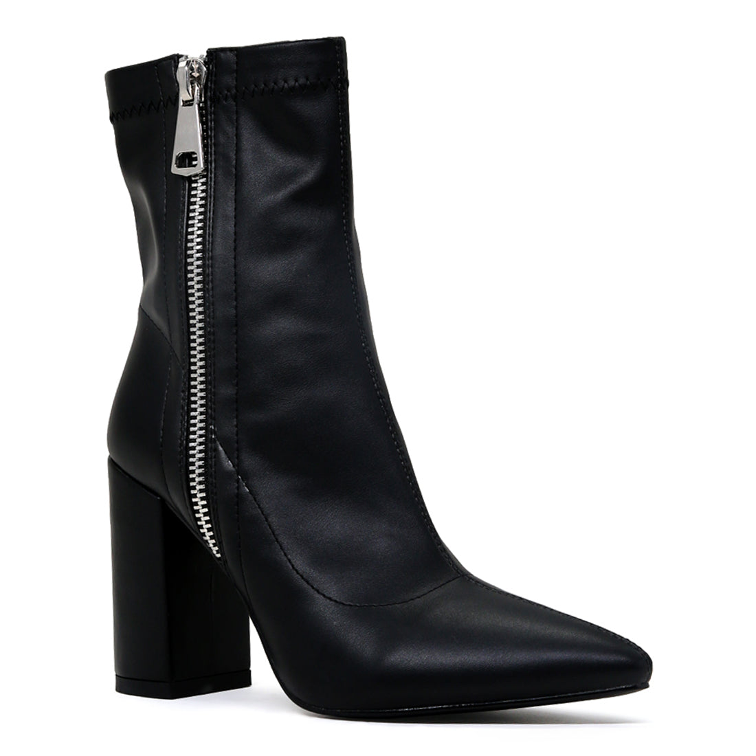 Pointed Toe High Ankle Boots - UK3