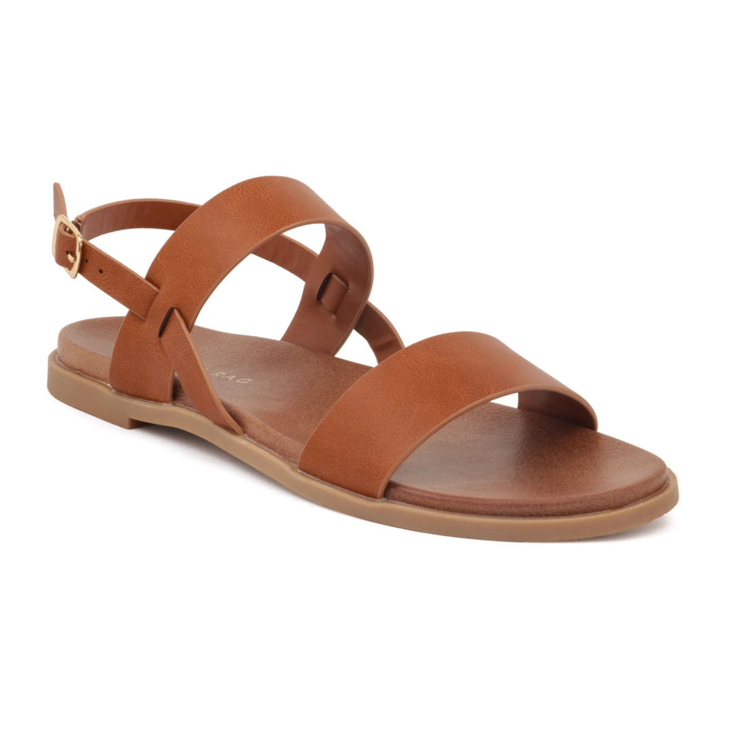 Tan Strappy Slingback Sandal - Tan