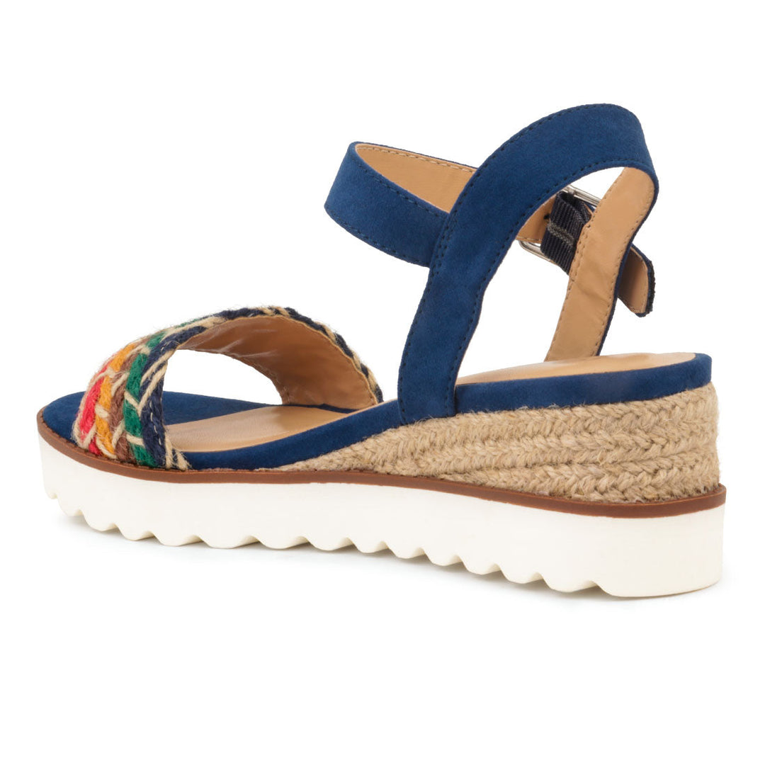 Navy Wedge Sandals - Navy