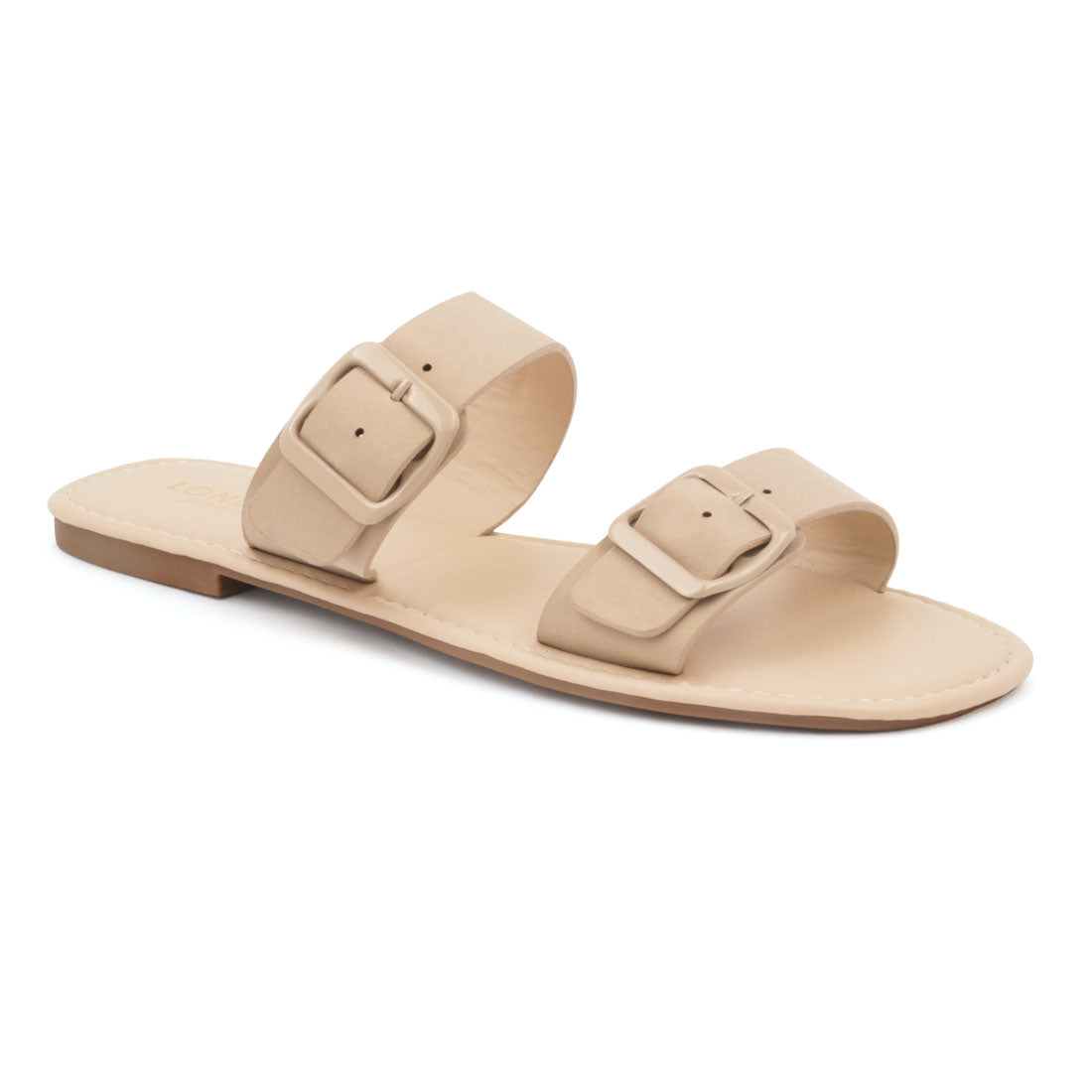Nude Slip-On with two straps - Nude