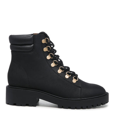 Black Smooth lace-Up Boot - UK5