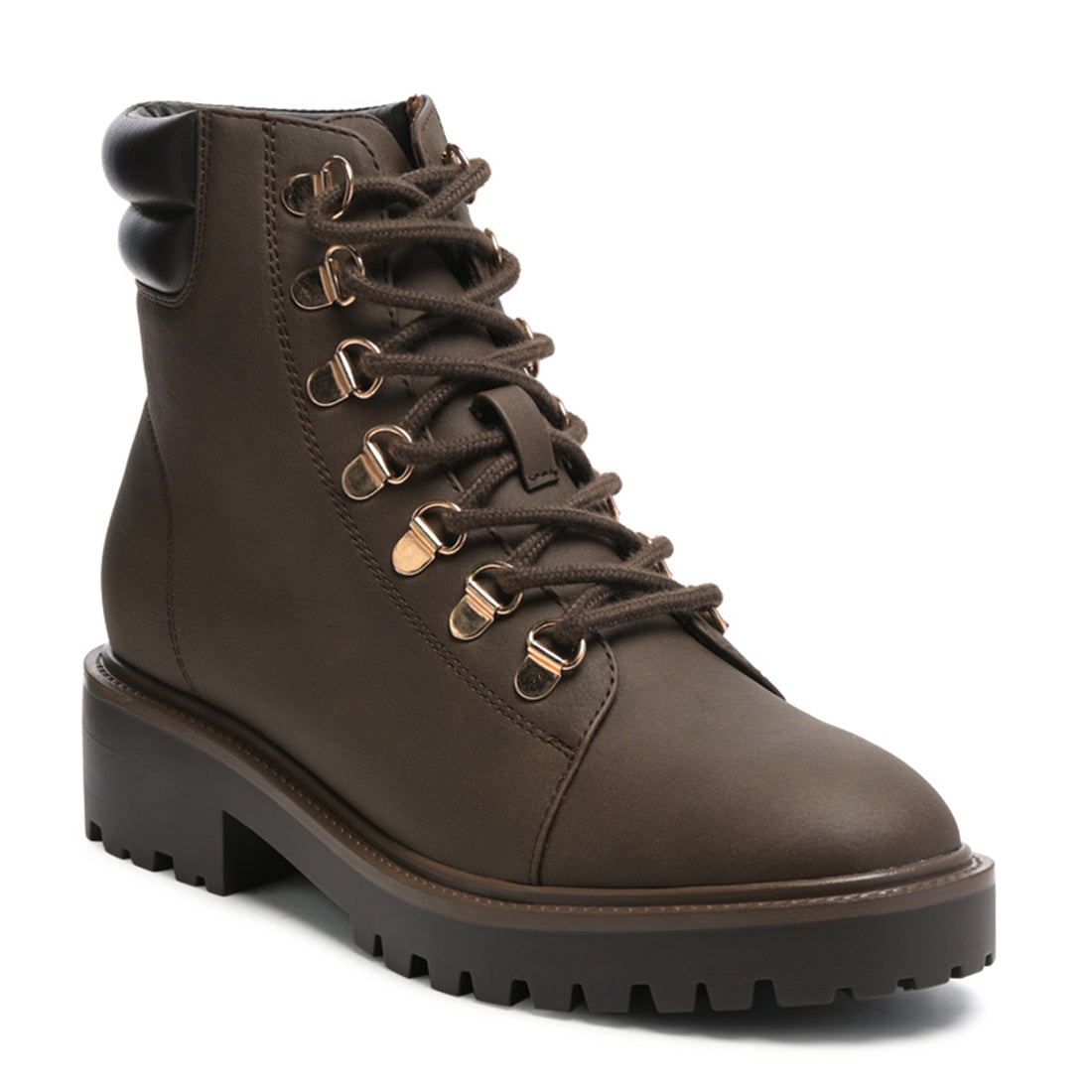 Brown Smooth lace-Up Boot - UK3