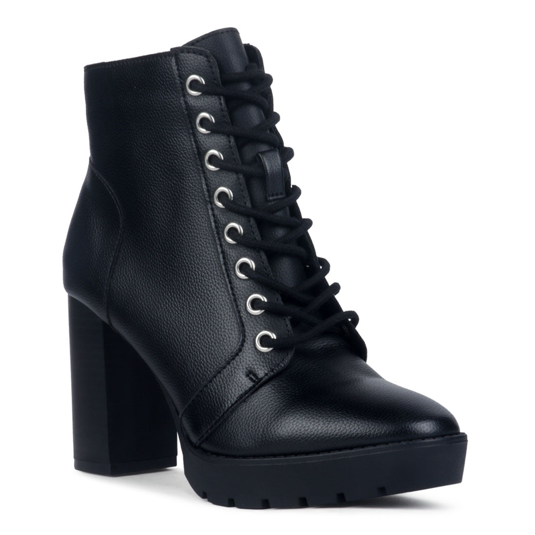 Black Heeled Boot - Black